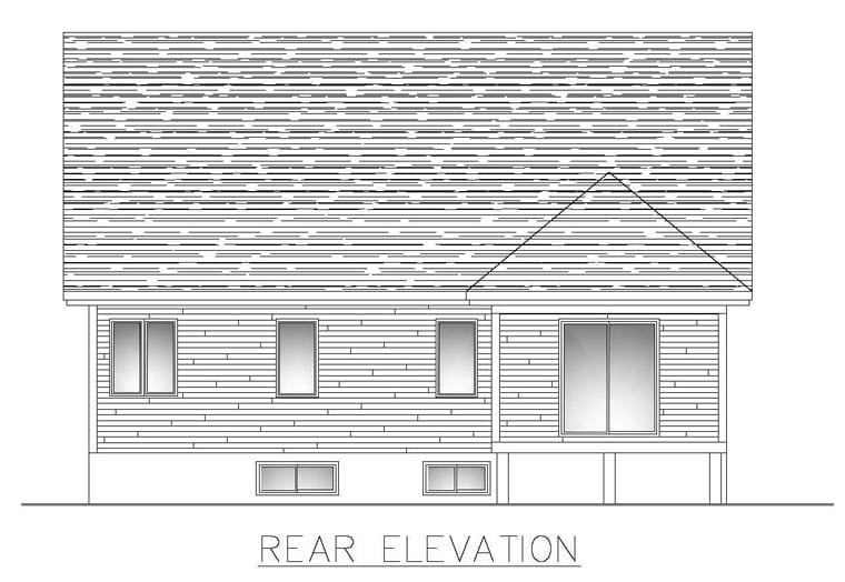 House Plan 50303 Rear Elevation