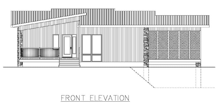 House Plan 50324 Rear Elevation