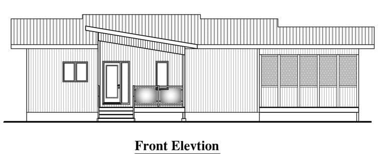 House Plan 50344 Rear Elevation