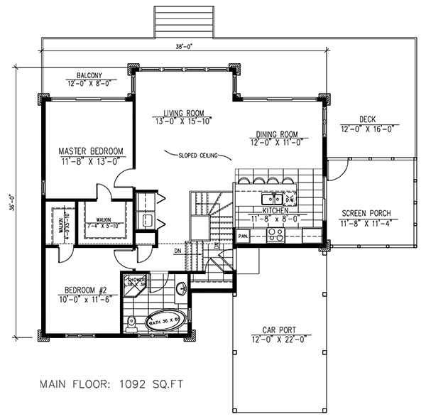 House Plan 50351 Level One