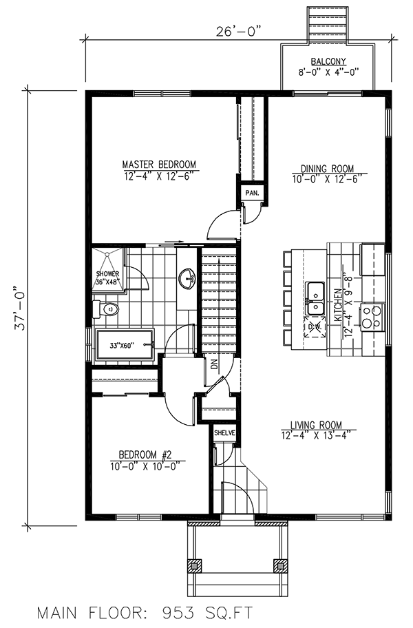 House Plan 50358 Level One