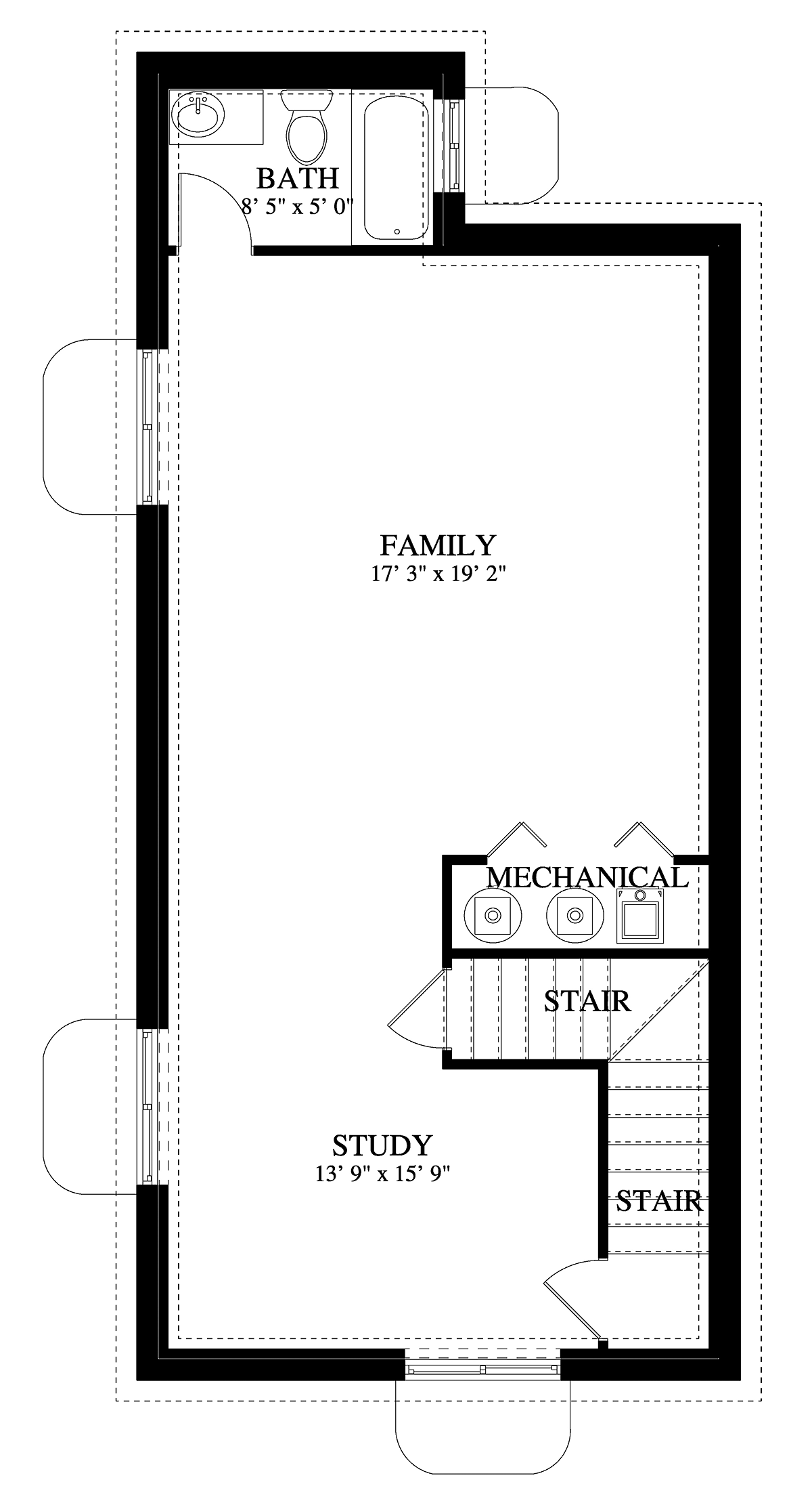 House Plan 50430 Lower Level
