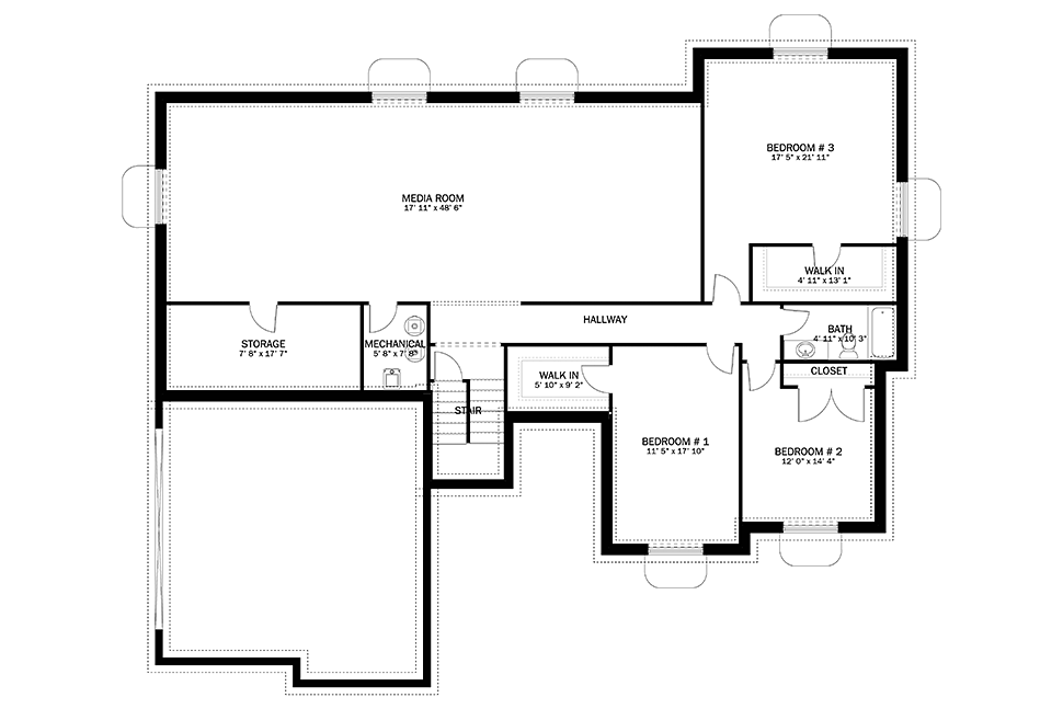 House Plan 50446 Lower Level