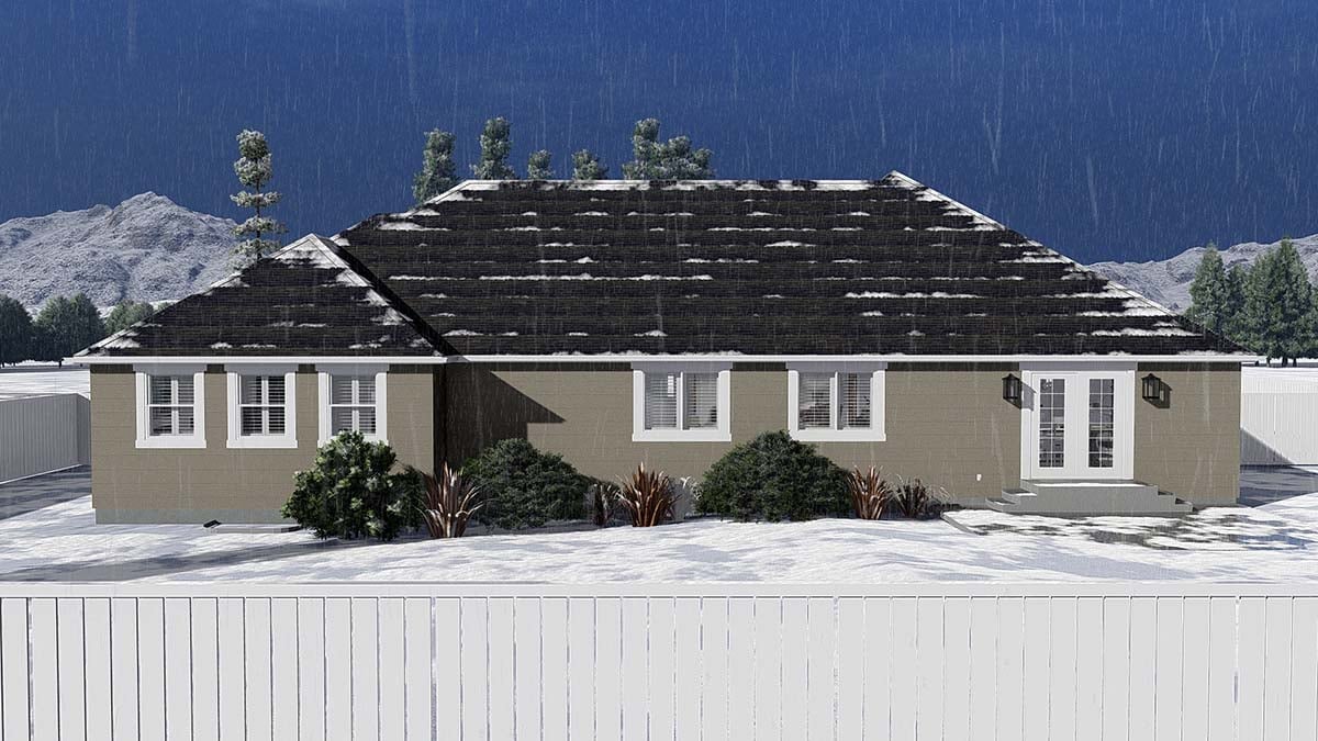 House Plan 50446 Rear Elevation