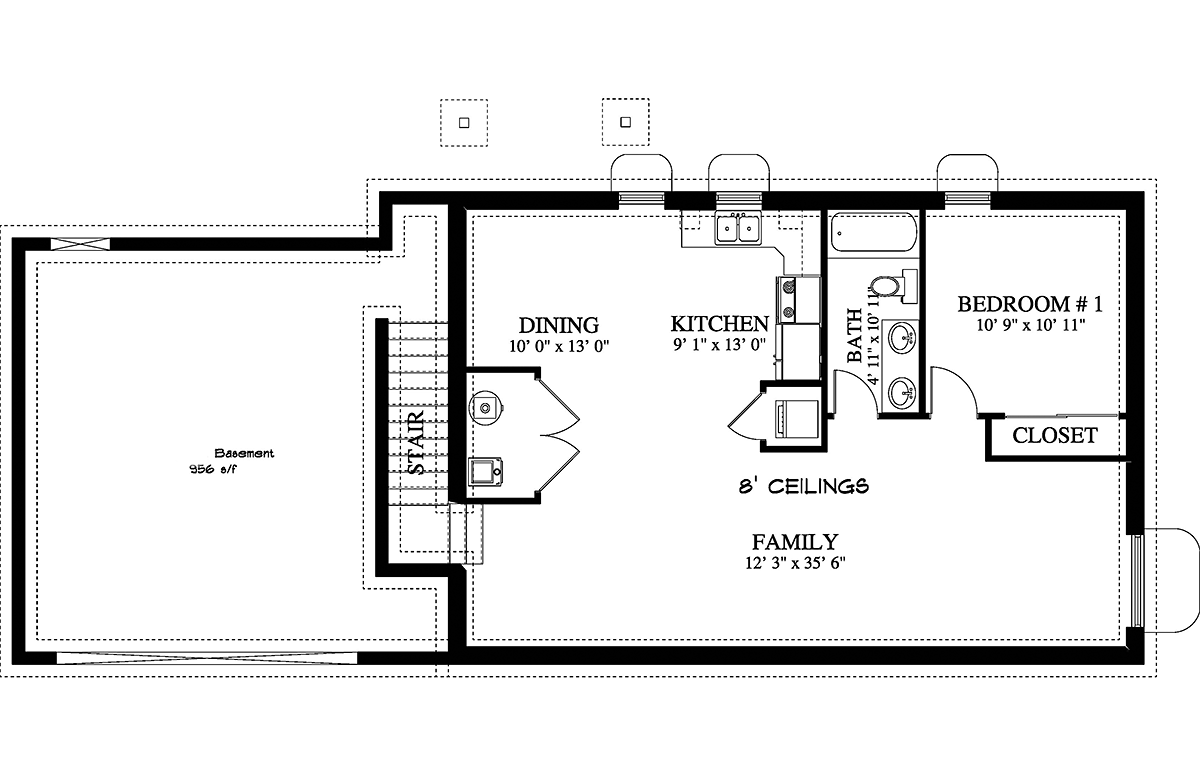 House Plan 50450 Lower Level