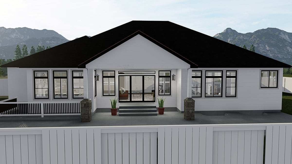 House Plan 50451 Rear Elevation