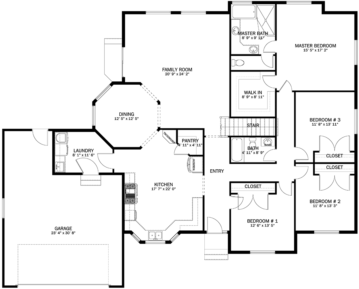 House Plan 50453 Level One