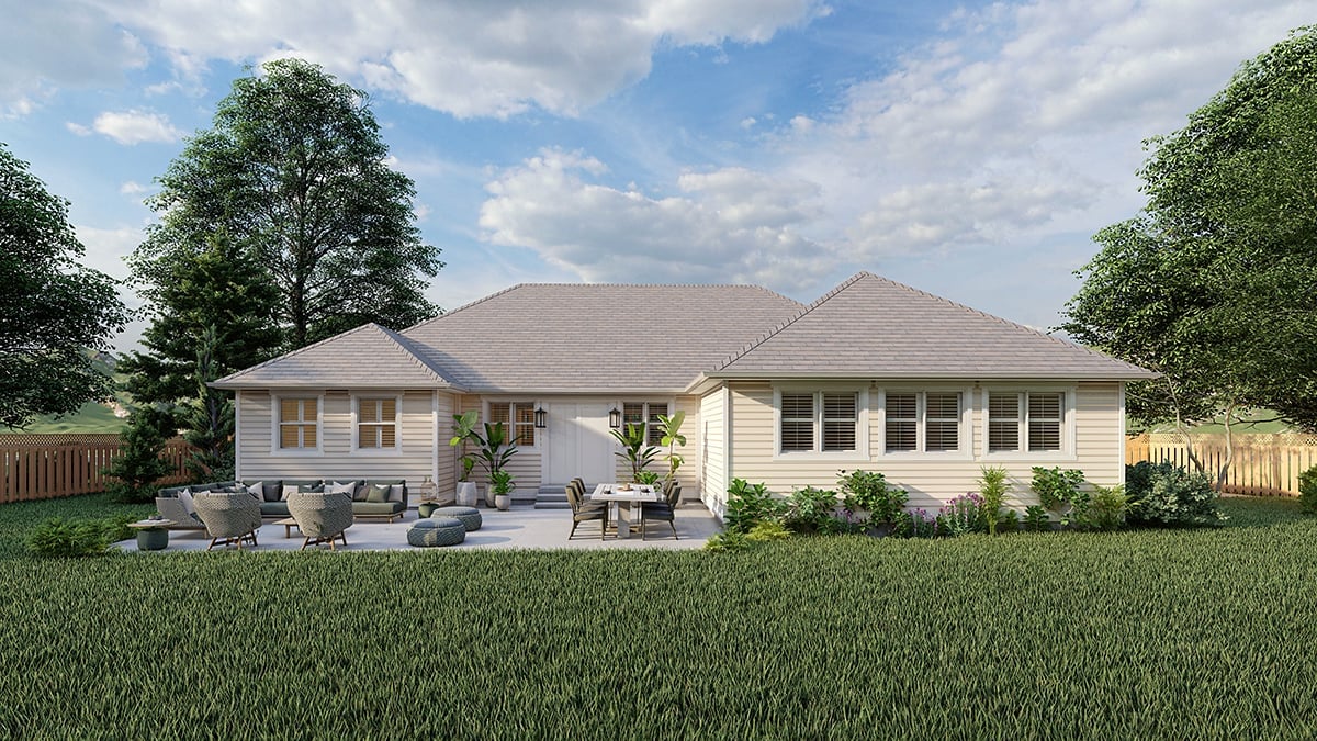 House Plan 50461 Rear Elevation
