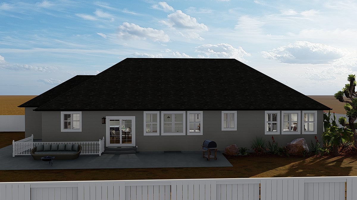 House Plan 50469 Rear Elevation