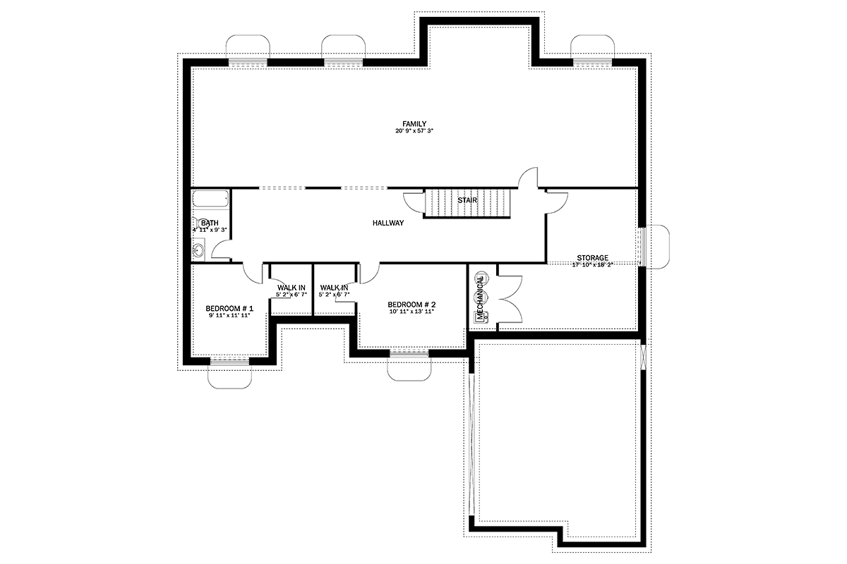 House Plan 50476 Lower Level
