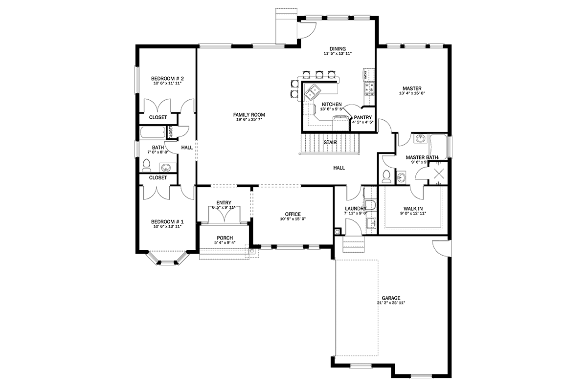 House Plan 50476 Level One