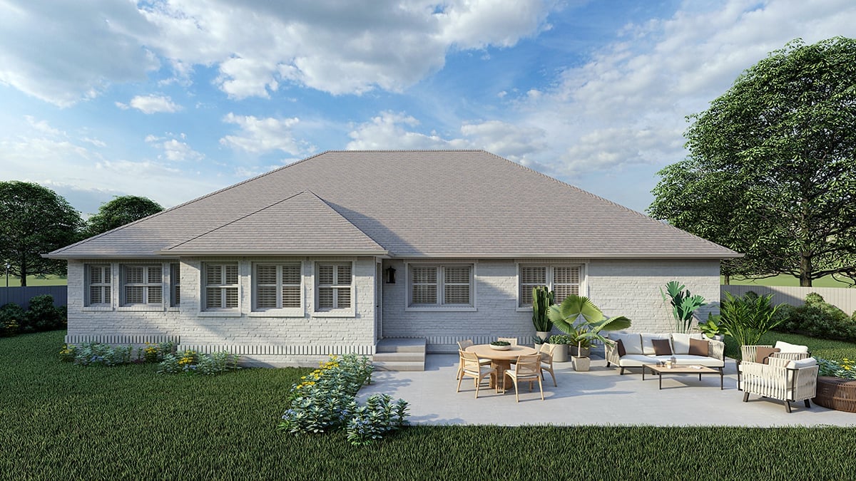 House Plan 50476 Rear Elevation