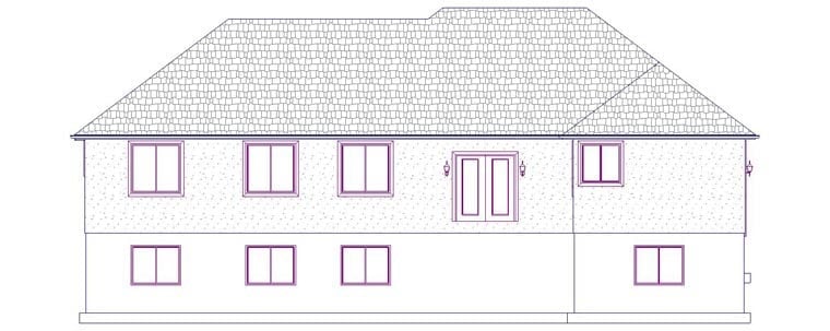 House Plan 50477 Rear Elevation