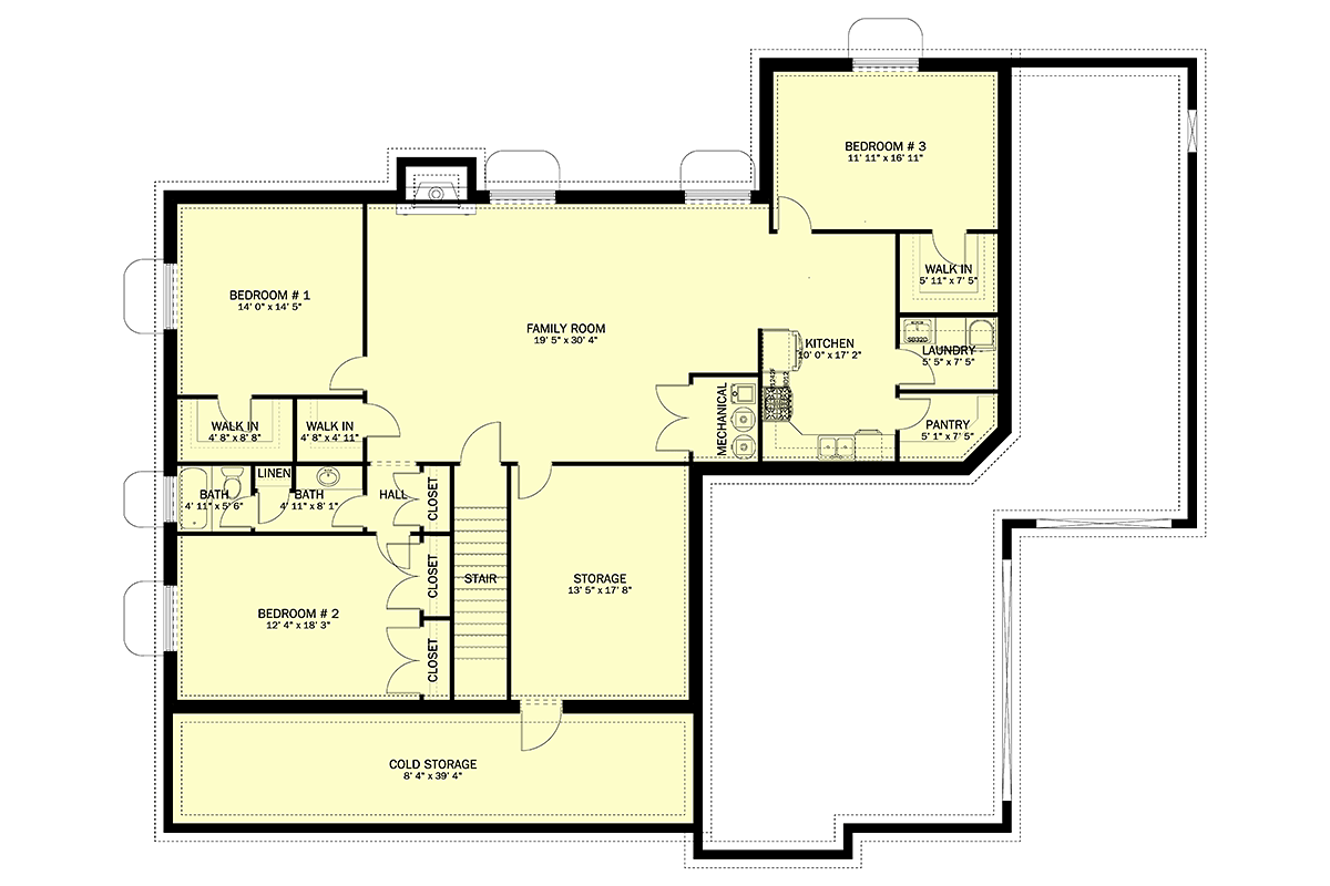 House Plan 50486 Lower Level