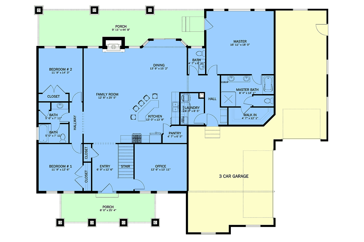 House Plan 50486 Level One