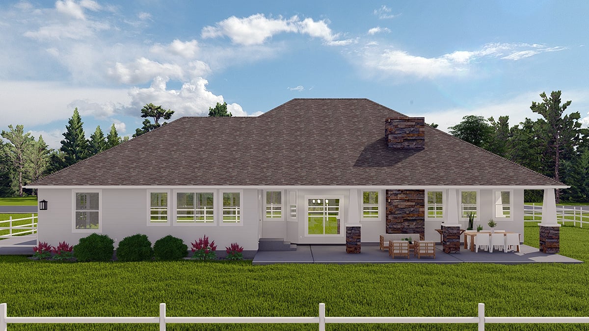 House Plan 50486 Rear Elevation