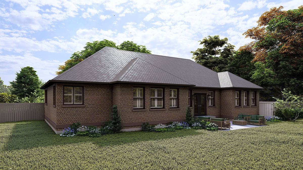 House Plan 50496 Rear Elevation