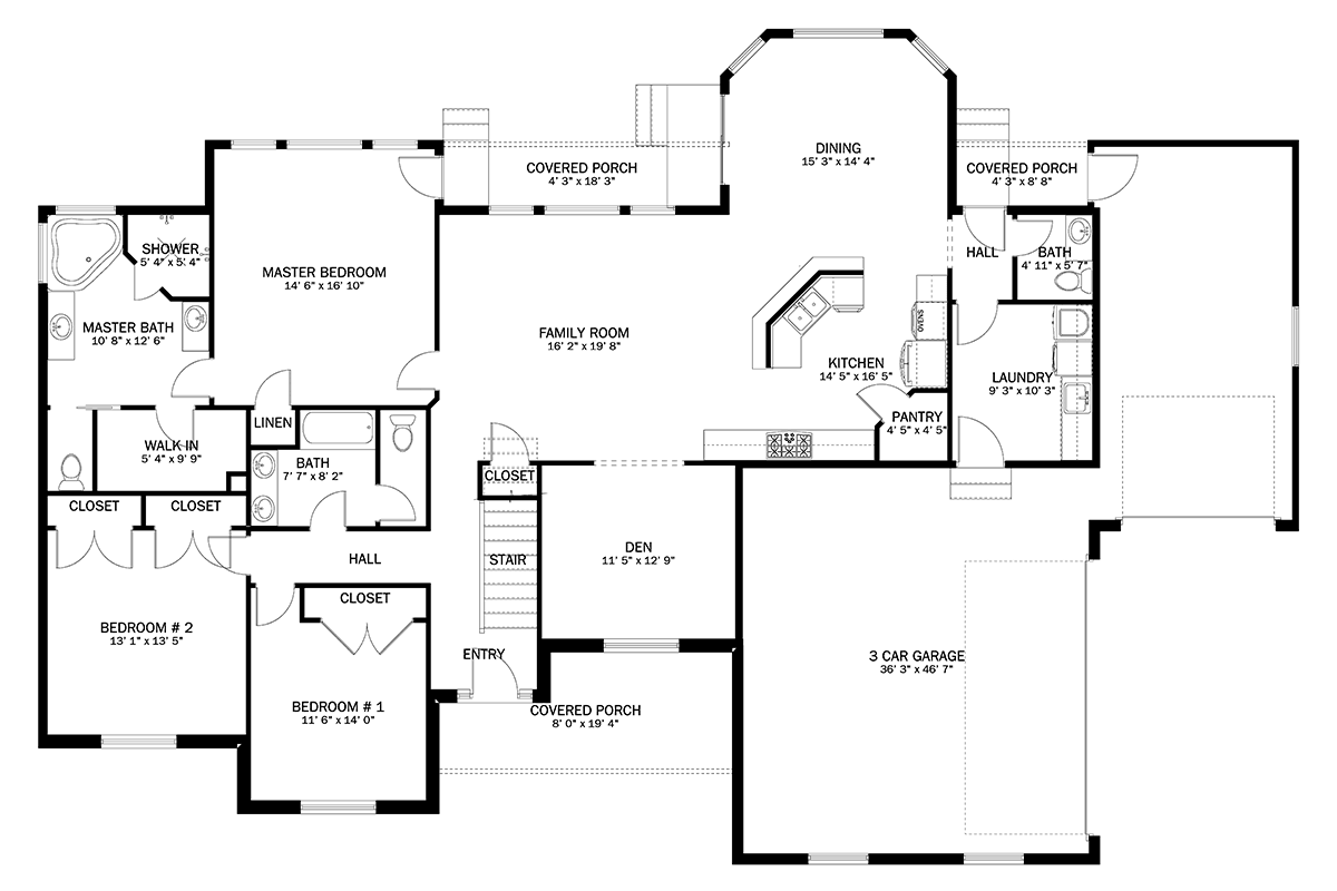 House Plan 50498 Level One