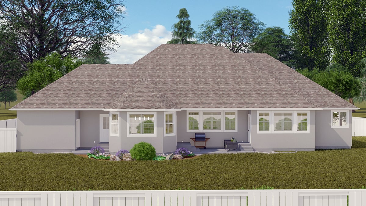 House Plan 50498 Rear Elevation