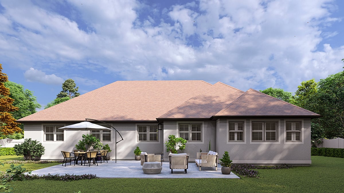House Plan 50503 Rear Elevation