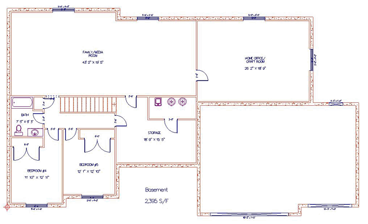 House Plan 50510 Lower Level