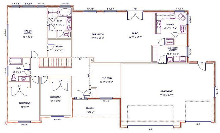 House Plan 50510 Level One
