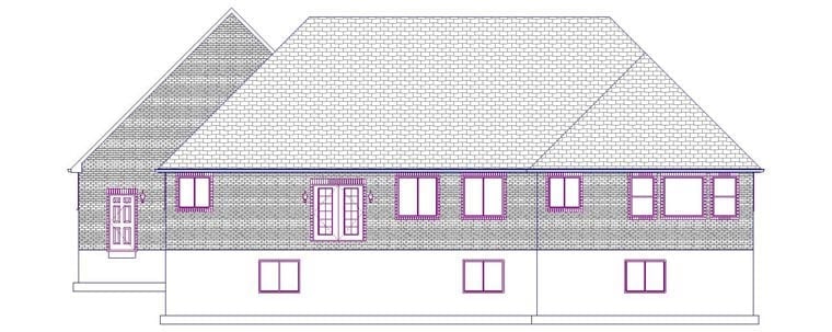 House Plan 50510 Rear Elevation