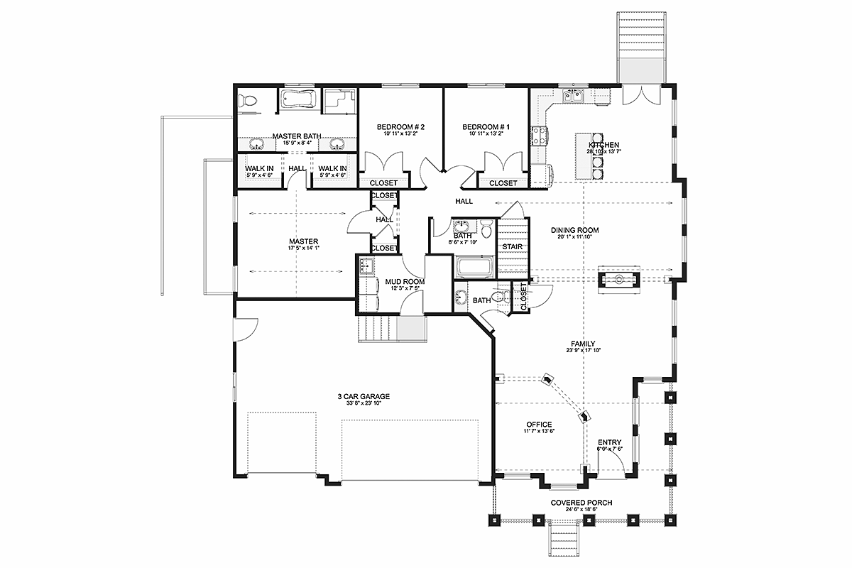 House Plan 50526 Level One