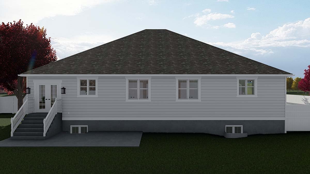 House Plan 50526 Rear Elevation