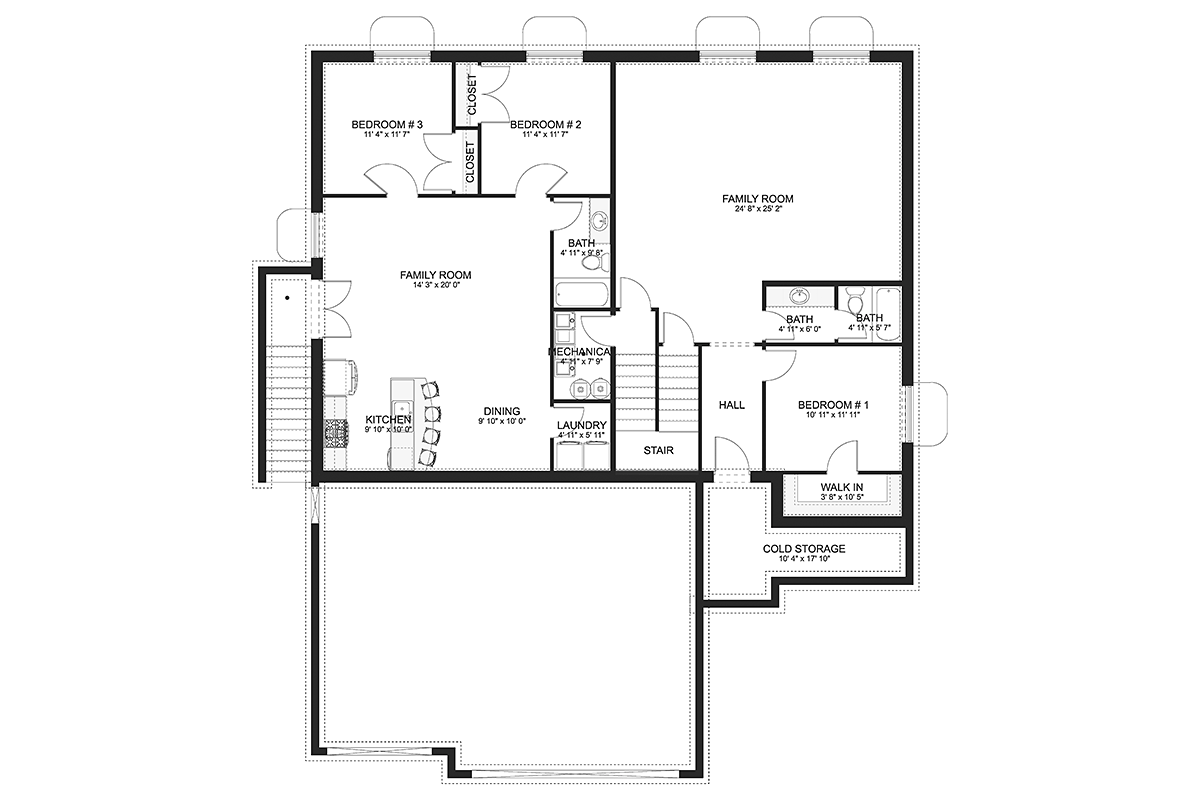 House Plan 50530 Lower Level