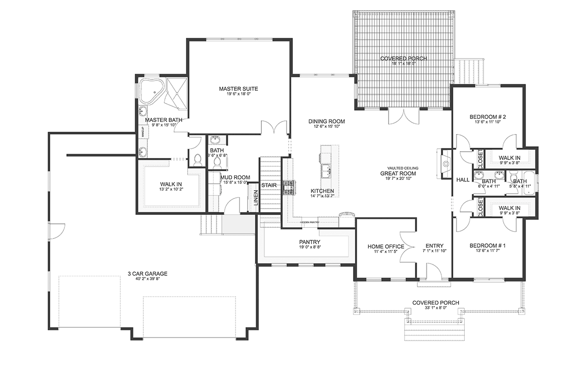 House Plan 50536 Level One