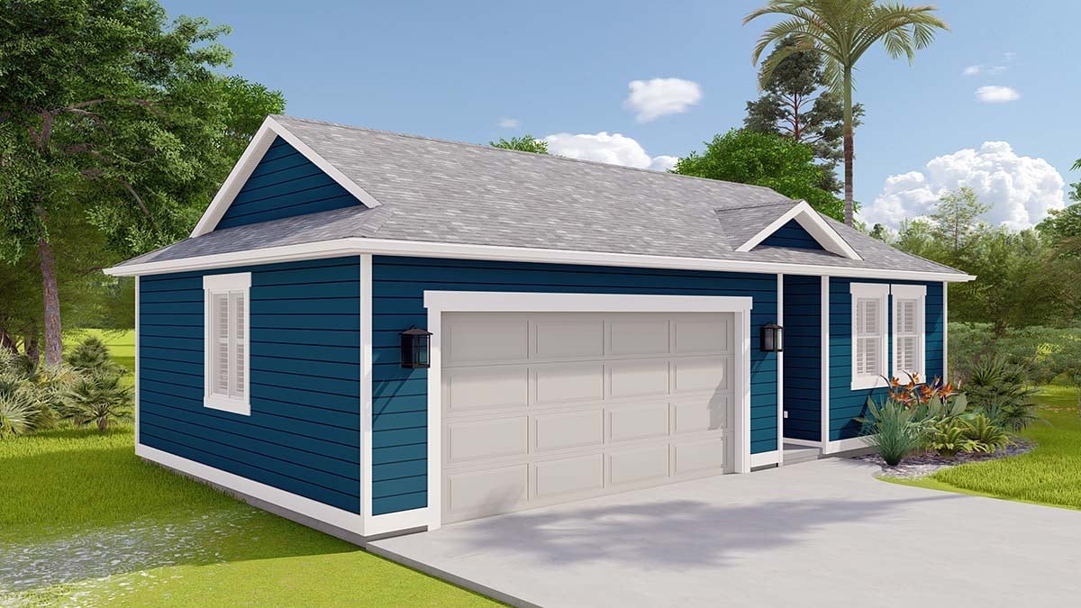 Country, Ranch, Traditional Plan, 2 Car Garage Picture 3