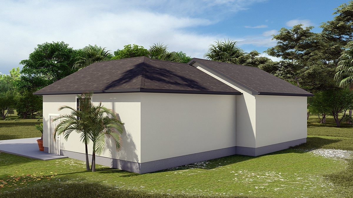 Garage Plan 50549 - 4 Car Garage Rear Elevation