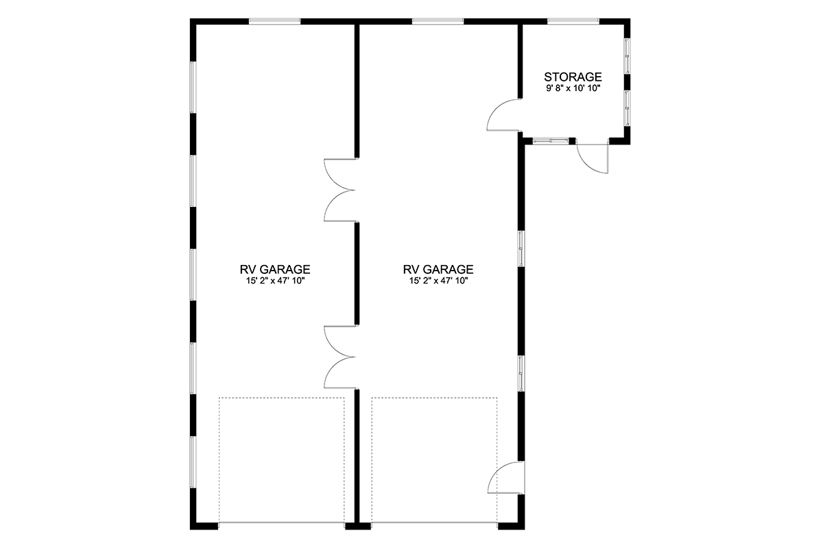 Garage Plan 50551 - 2 Car Garage Level One