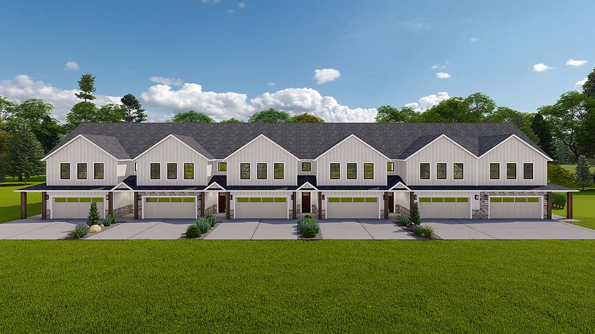 Country, Craftsman, Farmhouse, Traditional Plan with 3774 Sq. Ft., 6 Bedrooms, 6 Bathrooms, 4 Car Garage Elevation