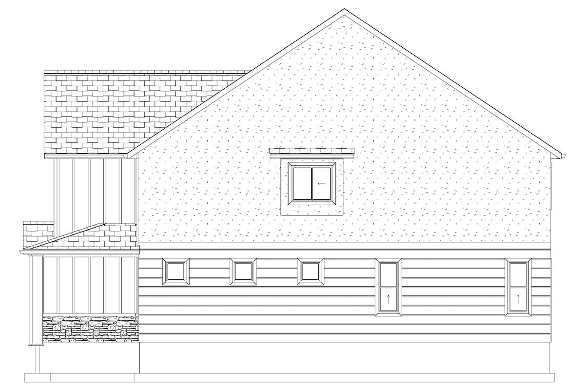 Country, Craftsman, Farmhouse, Traditional Plan with 3774 Sq. Ft., 6 Bedrooms, 6 Bathrooms, 4 Car Garage Picture 2