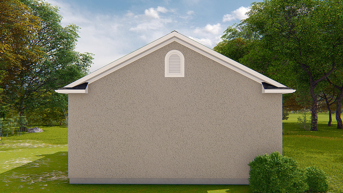 Garage Plan 50557 - 2 Car Garage Rear Elevation