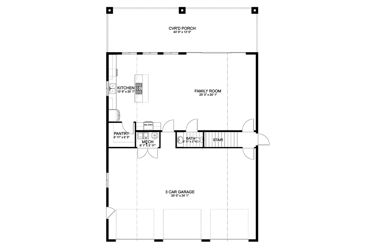 House Plan 50560 Level One