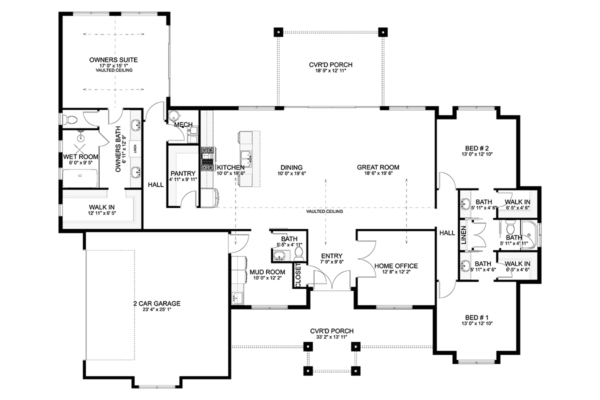 House Plan 50561 Level One