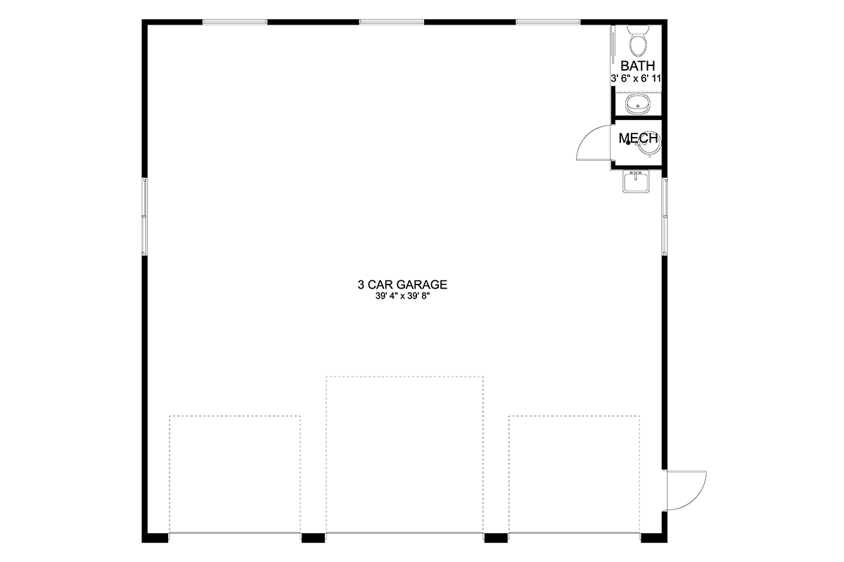 Garage Plan 50566 - 6 Car Garage Level One