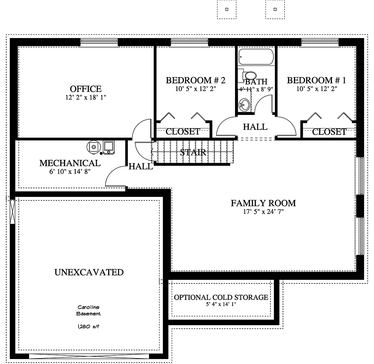 House Plan 50568 Lower Level