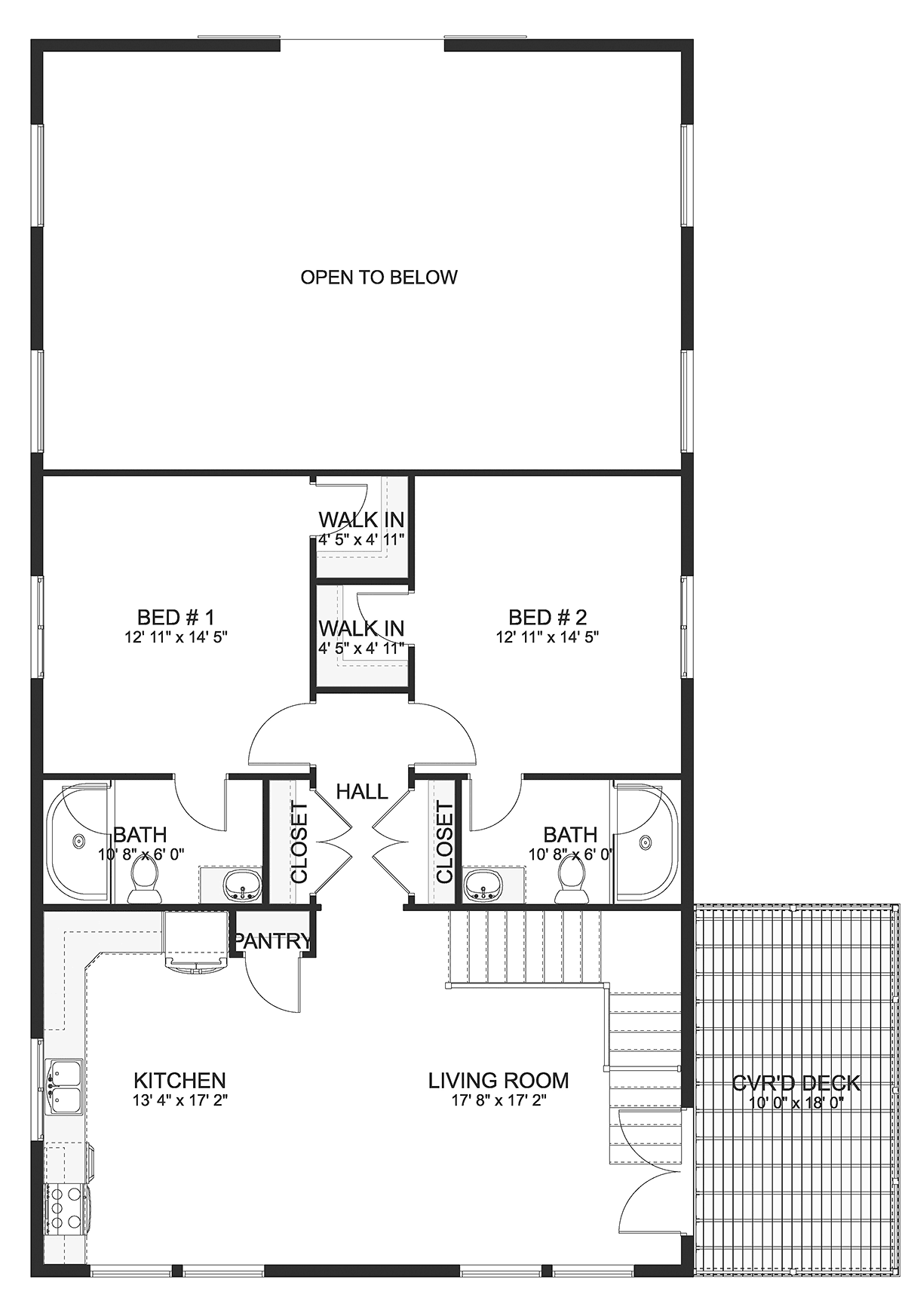 Garage-Living Plan 50569 Level Two