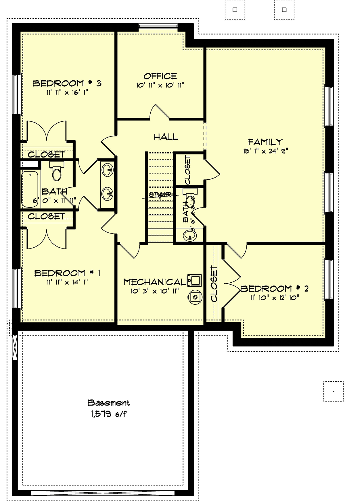 House Plan 50570 Lower Level
