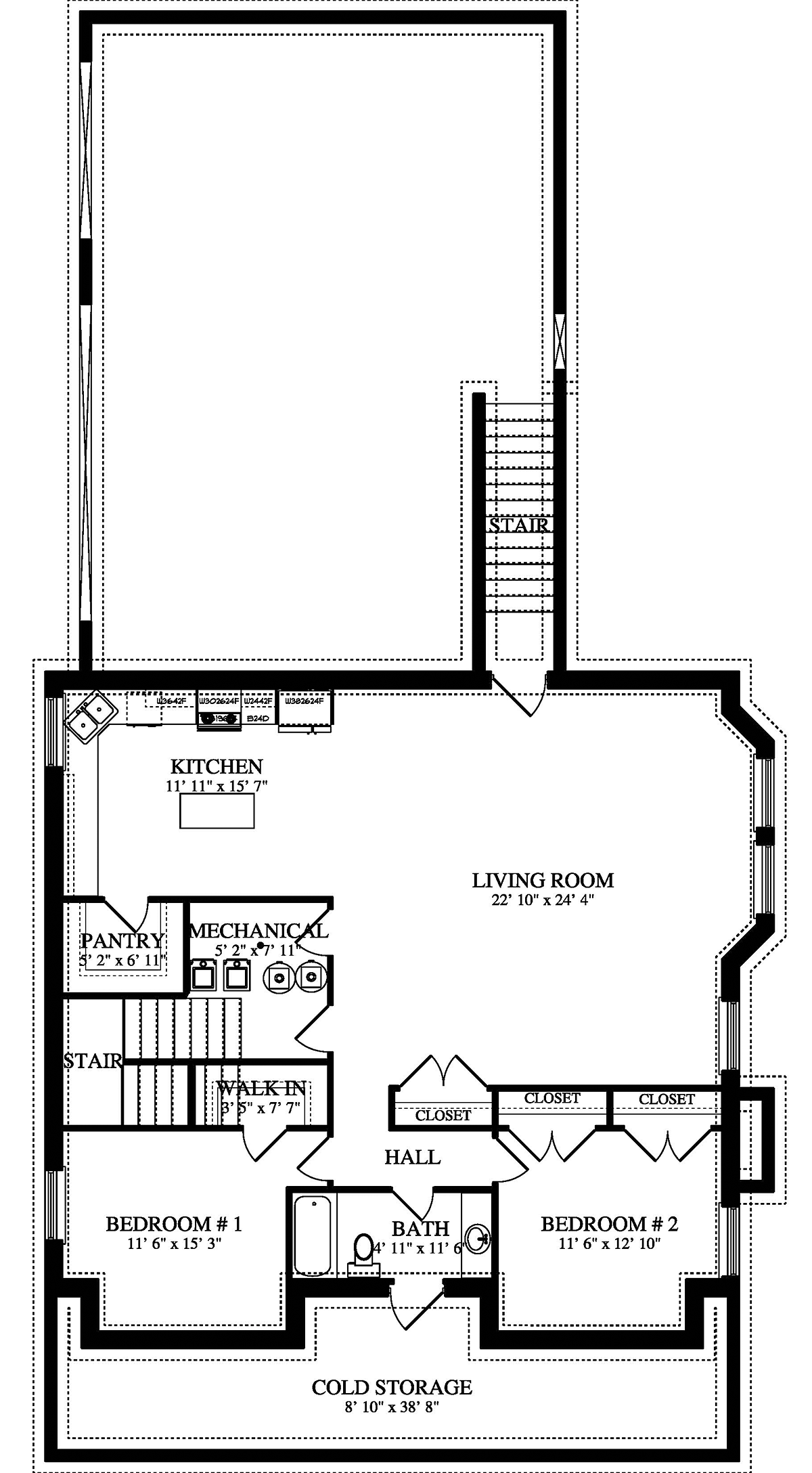 House Plan 50578 Lower Level