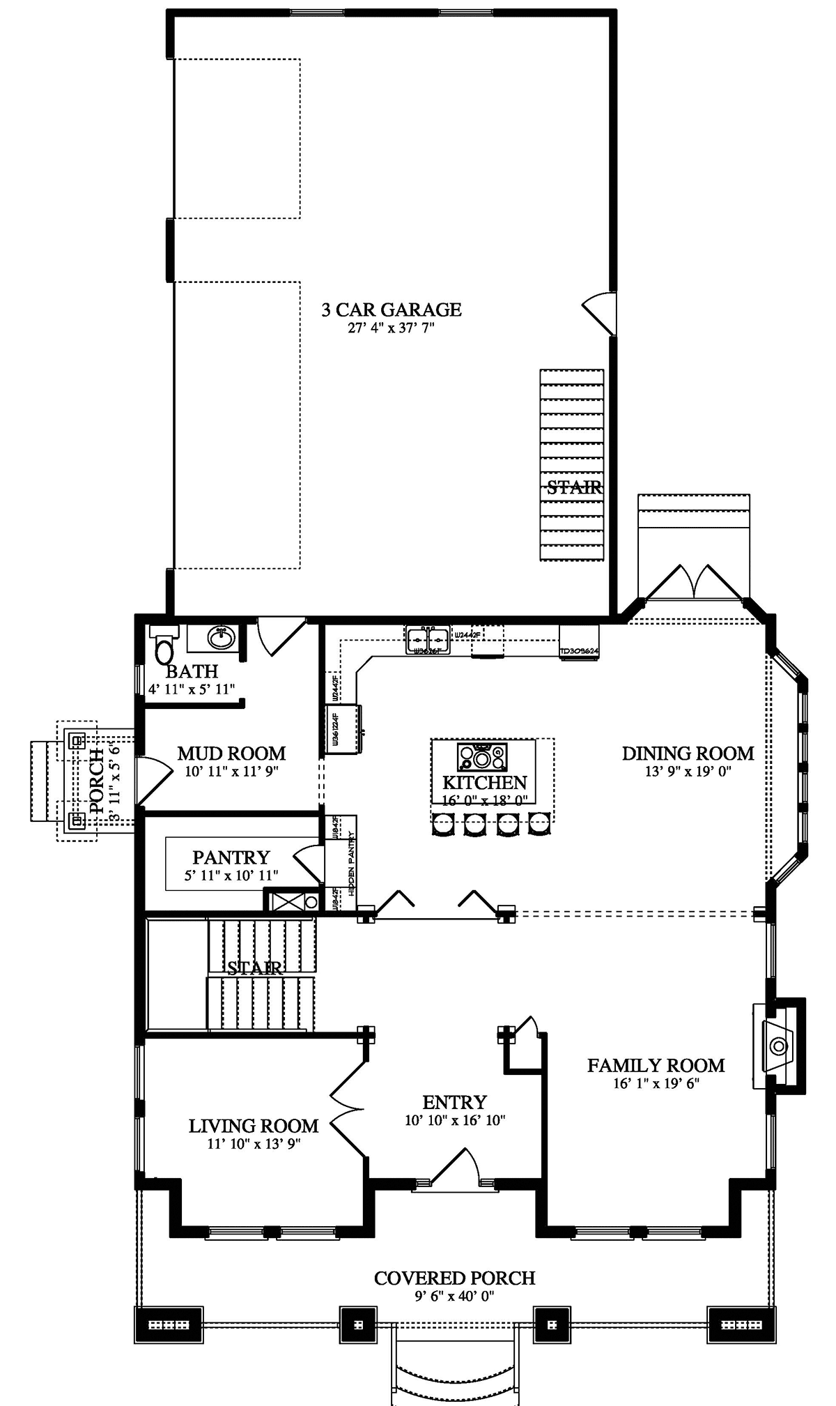 House Plan 50578 Level One