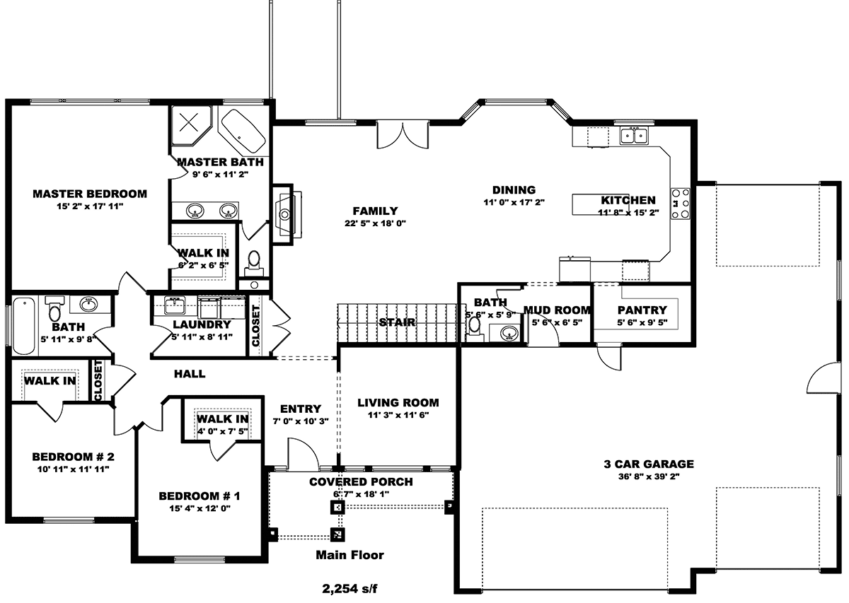 House Plan 50583 Level One