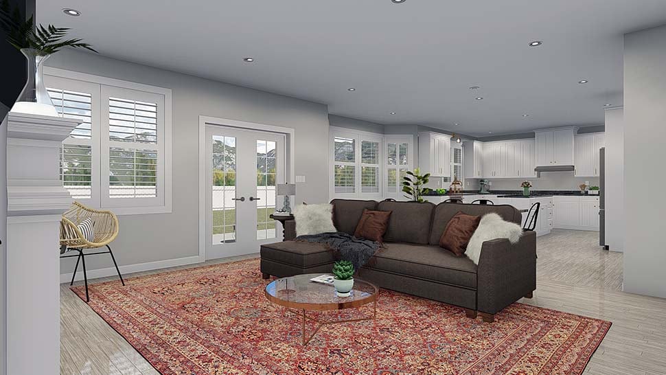 Craftsman, New American Style, Traditional Plan with 4490 Sq. Ft., 5 Bedrooms, 4 Bathrooms, 3 Car Garage Picture 11