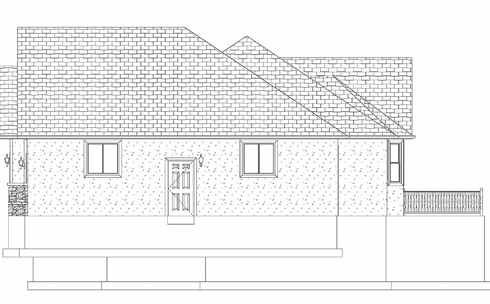 Craftsman, New American Style, Traditional Plan with 4490 Sq. Ft., 5 Bedrooms, 4 Bathrooms, 3 Car Garage Picture 34