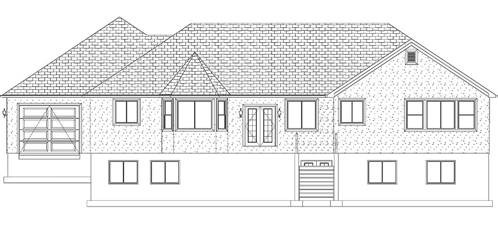 Craftsman, New American Style, Traditional Plan with 4490 Sq. Ft., 5 Bedrooms, 4 Bathrooms, 3 Car Garage Picture 36