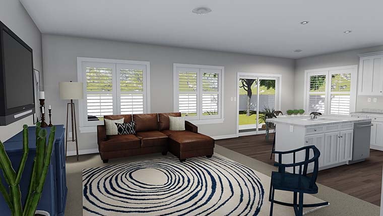Craftsman, New American Style, Traditional Plan with 2963 Sq. Ft., 5 Bedrooms, 3 Bathrooms, 3 Car Garage Picture 6